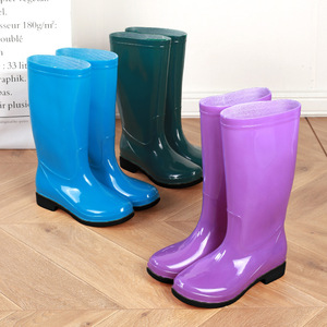 Nouvelles bottes de <span class=keywords><strong>pluie</strong></span> imperméables en PVC pour femmes, mi-hautes, antidérapantes, à bout rond, pour toutes les saisons, pour le travail en cuisine - Product Image 4