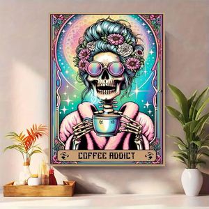 SONGWOOART Kit di Pittura Diamante con Motivo Teschio Femminile per Adulti, Decorazione Casa, Pittura Diamante Personalizzata - Product Image 2