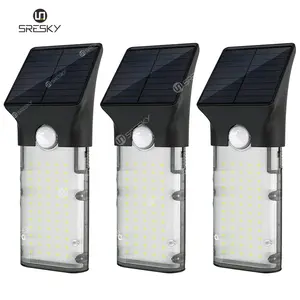 Sresky nova lâmpada de parede solar super brilhante, à prova d' água, ar livre, recarregável, emergência, lanterna led