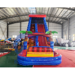 Toboggan <span class=keywords><strong>aquatique</strong></span> commercial tropical <span class=keywords><strong>gonflable</strong></span> en PVC irisé, toboggan <span class=keywords><strong>aquatique</strong></span> <span class=keywords><strong>gonflable</strong></span> imperméable de 29 pieds pour adultes, piscine <span class=keywords><strong>gonflable</strong></span> avec toboggan - Product Image 2