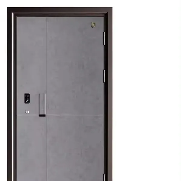 باب رئيسي للمدخل الرئيسي للفيلا بتصميم حديث وبجودة جيدة، باب أمامي معدني آخر، سعر الأبواب المعدنية الخارجية