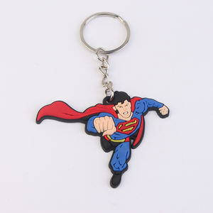 Superhelden-Film Cartoon Anime-Stil PVC-Gummi-Schlüsselanhänger Neuerscheinung Individuell UV-Bedrucktes Logo Schlüsselring Zubehör Fabrik Großhandel - Product Image 4