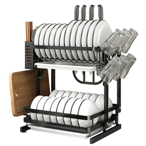 Escurridor de Platos Ecológico de Acero Inoxidable Resistente a la Oxidación con <span class=keywords><strong>Bandeja</strong></span> Extraíble, Escurridor Plegable <span class=keywords><strong>para</strong></span> Cocina, Baño y Sala de Estar - Product Image 2