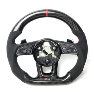 Volante de Fibra de Carbono con Base Plana para <span class=keywords><strong>Audi</strong></span> con Levas de Cambio, Volante de Fibra de Carbono y Alcántara para <span class=keywords><strong>Audi</strong></span> RS - Product Image 5