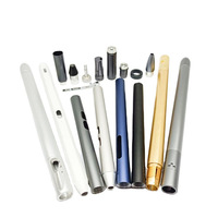 Mecanizado CNC para la fabricación de kits de carcasas de aluminio para torneado de bolígrafos, anodizado arenado; diseños personalizados bienvenidos, muestras gratuitas