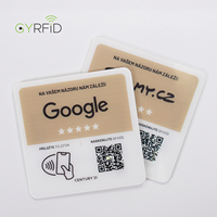 Placa de soporte de código Qr programable Google Review Soporte acrílico Google Review Placa Nfc