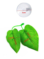 Hamac en feuille artificielle pour poisson Betta avec ventouse, en plastique, écologique, décoration d'aquarium pour poissons combattants