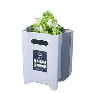 悬挂最佳厨房垃圾桶办公室厨房家用长方形折叠定制室内垃圾桶塑料