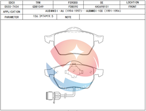 D555 SDCX舒适制动越野汽车大众顶级高品质前刹车片 - Product Image 3