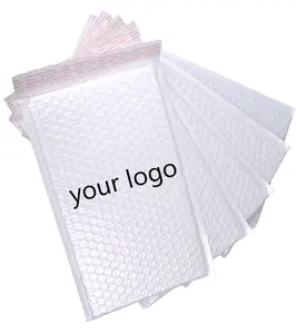 Paquetes De Envio Custom Printing Paddle Bubble Envelopes White 4X8 Poly Bubble Mailing Mailer Bag