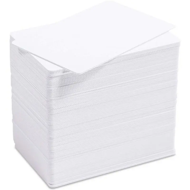 CR80 30mil Kartu Kredit Plastik Ukuran Kartu PVC Kosong Putih untuk Printer Inkjet