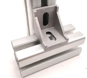 Glatte und flache Eck halterung für Druckguss maschine Aluminium profile xtrusion Günstiger Preis Winkel halterung