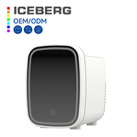 Mini-réfrigérateur portable AC/DC en gros, petit réfrigérateur/chauffe-plat pour le stockage de cosmétiques, aliments et boissons
