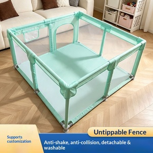 Clôture de jeu pour enfants en gros avec porte, respirante et sécurisée, pour salon intérieur, 180*200, en tissu, pour bébé - Product Image 4