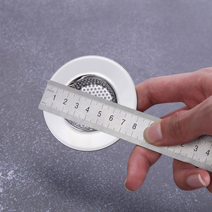 Stainless Steel Floor Drain 3.5 In Circle Anti Corrosion Kitchen Bathroom Sink Strainer - Product Image 1