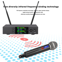 Système de microphone sans fil UHF professionnel, ensemble de microphones portatifs rechargeables pour karaoké, église, scène