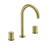 Robinet de luxe à 3 trous, robinet de lavabo haut de gamme, en laiton, finition chromée, plusieurs couleurs, robinet d'hôtel