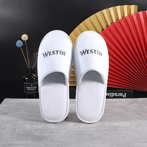 Zapatillas desechables con logotipo bordado personalizado, para Hotel, SPA, servicio de una parada, fábrica china, OEM - Product Image 2