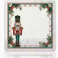 Tapis de jeu de Mahjong américain vintage, motif Casse-Noisette danseur de ballet de Noël, couleur Bourgogne