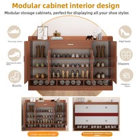 Meuble à chaussures en acier durable - Grande capacité, gain de place, design moderne, simple, économique, multifonctionnel pour l'entrée de la maison