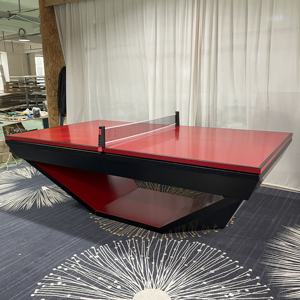 3 में 1 ठोस लकड़ी कस्टम घरेलू खेल जिउजियांग स्लेट बिलियर्ड्स पूल टेबल टेनिस और डाइनिंग टेबल टॉप के साथ - Product Image 5