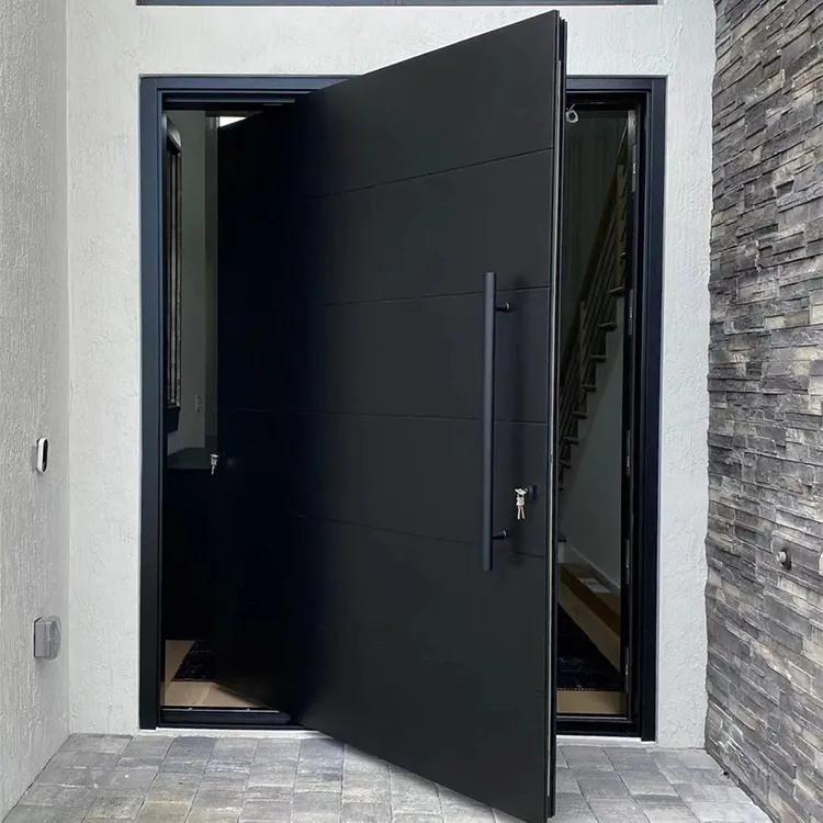 Amerikanischer Stil zeitgenössisch modern Haupteingang Holztüren Fronttüren für Häuser moderne Außen-Hauptschwing-Innentüren