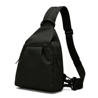 Sac à dos bandoulière en tissu solide, sac de transport multifonctionnel pour hommes et femmes, sac de poitrine pour le voyage en extérieur et le rangement quotidien