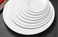Assiette de service en mélamine blanche, plat de buffet commercial, durable, poli, écologique, compatible lave-vaisselle, vaisselle personnalisée pour les fêtes