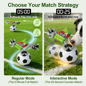 Jouet pour animaux de compagnie officiel de la Coupe du monde <span class=keywords><strong>FIFA</strong></span>, ballon de football automatique à rotation, jouet interactif pour chien, jouet de récupération intelligent, ballon de football à mouvement automatique - Product Image 2