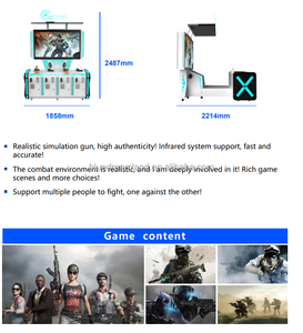 Nouveau design 9D VR gun fight hero Simulation Games machine 4 people online gun fight Shooting games for VR thempark - Product Image 5