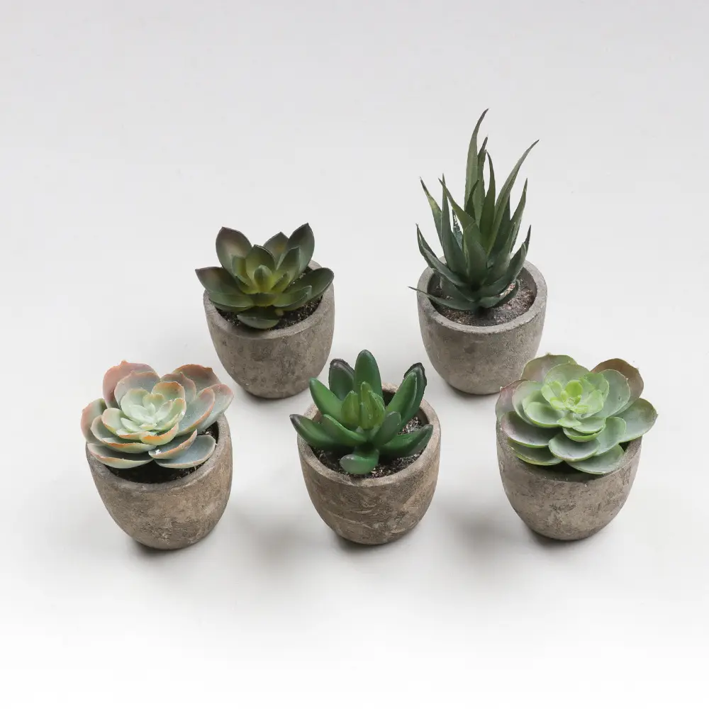 Pt004 amazon plantas em vasos verdes, pequenas plantas artificiais para decoração de mesa