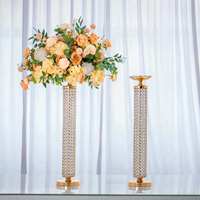 Support à fleurs en métal doré de luxe de haute qualité pour décorations de table de mariage et de fête et améliorations d'espace événementiel