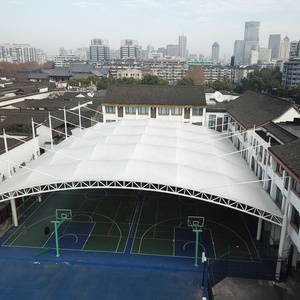 Cảnh quan độ bền kéo cấu trúc màng <span class=keywords><strong>PTFE</strong></span> pvdf vải không thấm nước chống cháy trường khách sạn biệt thự công viên nhà để xe - Product Image 6