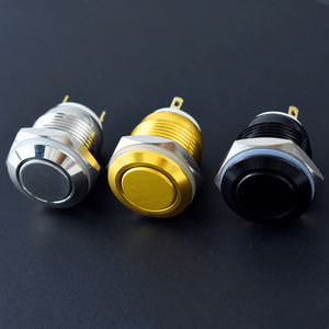 Interruptor de botón <span class=keywords><strong>pulsador</strong></span> de Metal de color dorado IP67/65 12V/220V <span class=keywords><strong>timbre</strong></span> de puerta de voltaje máximo 19mm/22mm/16mm tamaños de orificio de montaje - Product Image 6