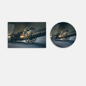 Impresión en lienzo de fotografía Katana: obra de arte moderna para decoración de pared, arte en vidrio templado - Product Image 2