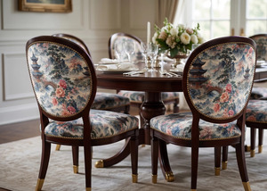 Tela Elegante Inspirada en el Estilo Chinoiserie para Tapicería de Muebles, Decoración de Hogar de Lujo y Diseño de Interiores en Terciopelo Holandés - Product Image 2