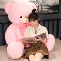 Peluche géante douce et exquise en forme d'ours adorable pour cadeaux de fêtes, stock de vente au détail, logo personnalisé disponible en gros