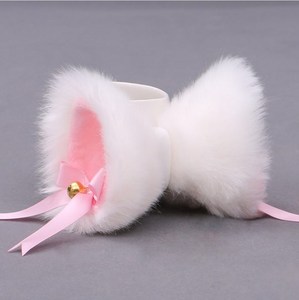 Peluche lindo Lolita tocado pinza de pelo orejas de gato con campana arco dulce niñas Cosplay Clips laterales <span class=keywords><strong>horquillas</strong></span> de zorro - Product Image 3
