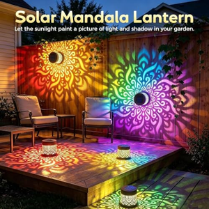 Lampes solaires pour clôture, appliques murales en métal changeant de couleur, imperméables, décoratives pour jardin extérieur - Product Image 3