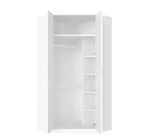 Corte transversal de armario de esquina armario casa Esquina de gabinete de almacenamiento de alto 2-puerta de la esquina de madera doble colgante de pared montado armario personalizado - Product Image 1