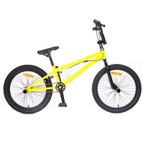 Bicicleta plana BMX Freestyle de acero de una sola velocidad de 20 pulgadas con freno en V para entusiastas, venta directa de fábrica de alta calidad