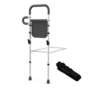 Barres de lit réglables pour la sécurité des personnes âgées, barres d'assistance au lit pour lit double, canne de lit portable pour seniors avec poche de rangement - Product Image 1