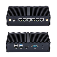 Ordinateur de bord industriel sans ventilateur Qotom Q30751G6 DDR4 SO-DIMM, socket jusqu'à 32 Go de mémoire, 6 ports LAN, processeur Core I5 7200U, mini PC