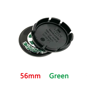 Coprimozzi Neri e Verdi da 56mm, 60mm, 65mm, 68mm con Logo Centrale per Skoda Octavia, Fabia, Superb, Rapid, <span class=keywords><strong>Yeti</strong></span> - Accessori 5JA601151A - Product Image 2