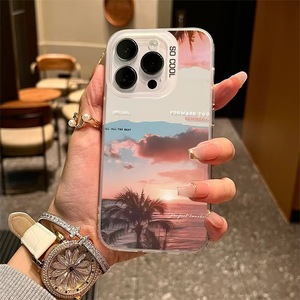 Puesta de sol en el mar Patrón Impresión láser PC duro TPU Funda para teléfono móvil para Iphone X Xr Xs 11 12 13 14 15 16 17 Pro Max Plus - Product Image 2
