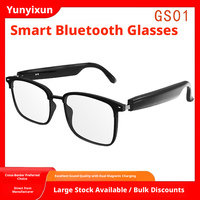 Nouvelles lunettes intelligentes GS01 audio, technologie noire, ultra légères, monture unisexe, verres photochromiques anti-lumière bleue