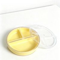 Assiette à dîner en silicone liquide de qualité alimentaire pour bébé avec ventouses - Ensemble d'ustensiles d'alimentation pour bébé