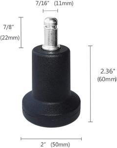 Deslizadores para Sillas de Oficina, Reemplazo de Ruedas para Sillas de Bar, Deslizadores Altos de Nailon <span class=keywords><strong>sin</strong></span> Ruedas para Sillas de Oficina - Product Image 4