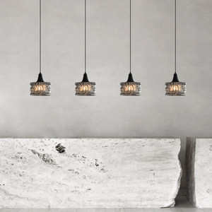 Lampadario Moderno Minimalista di Lusso in Ferro e Vetro <span class=keywords><strong>a</strong></span> Filo, Lampada <span class=keywords><strong>a</strong></span> <span class=keywords><strong>Sospensione</strong></span> LED Nera <span class=keywords><strong>per</strong></span> <span class=keywords><strong>Camera</strong></span> <span class=keywords><strong>da</strong></span> <span class=keywords><strong>Letto</strong></span>/Studio, Luce Sospesa di Alta Gamma - Product Image 4