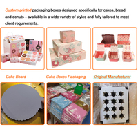Boîtes à gâteaux jetables personnalisées avec couvercles, boîtes de transport blanches pour gâteaux avec plateaux à gâteaux pour tartes et biscuits